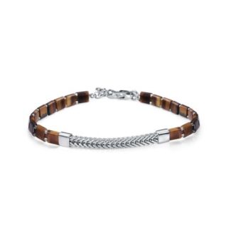 Pulsera Viceroy Para Hombre De Plata Con Piedras Naturales